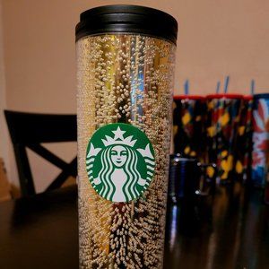 NWT Starbucks Holiday bubbles gold mug